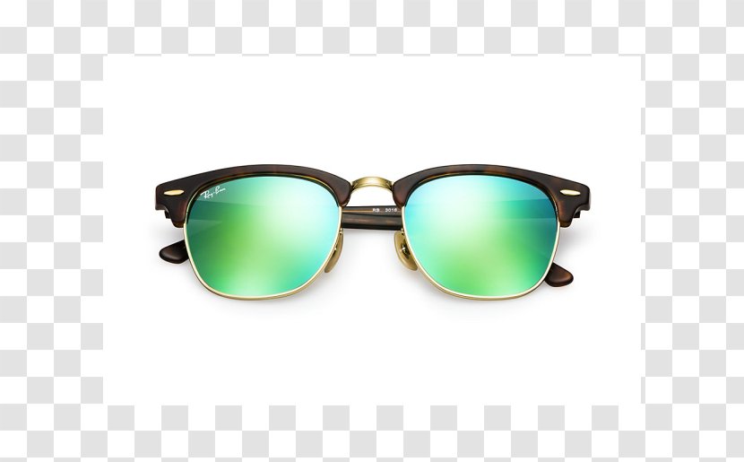 Ray-Ban Mirrored Sunglasses Browline Glasses Retro Style - Lens Transparent PNG