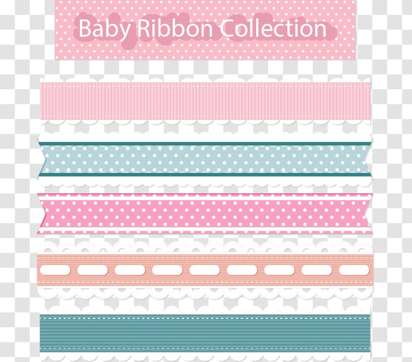 Paper Ribbon Pink Lace - Point - Border Transparent PNG