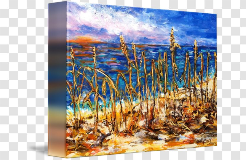 Painting Modern Art Grasses Architecture - Beach Sunset Transparent PNG