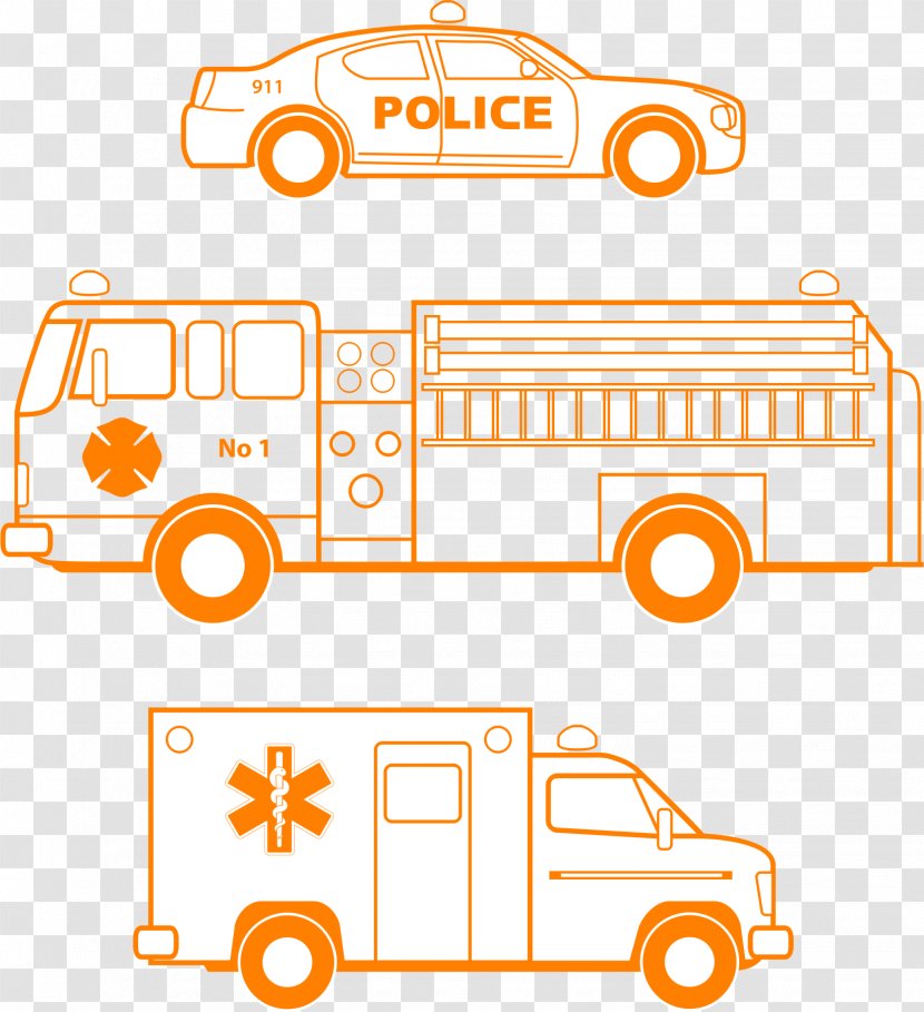 Car Emergency Vehicle Coloring Book Firefighter - Text Transparent PNG