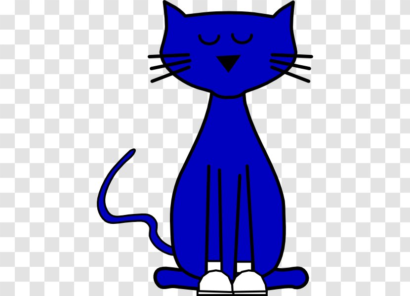 Pete The Cat Kitten Blue Clip Art - Tail - Red Cliparts Transparent PNG