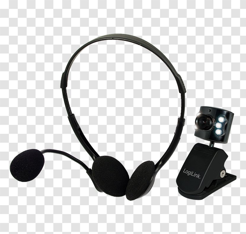 Headphones Microphone Headset Sound Webcam Transparent PNG