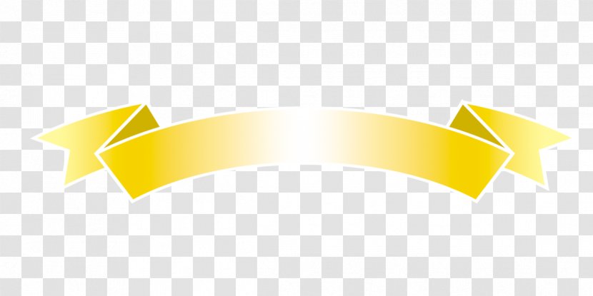 Brand Logo Yellow Font - Ribbon Transparent PNG