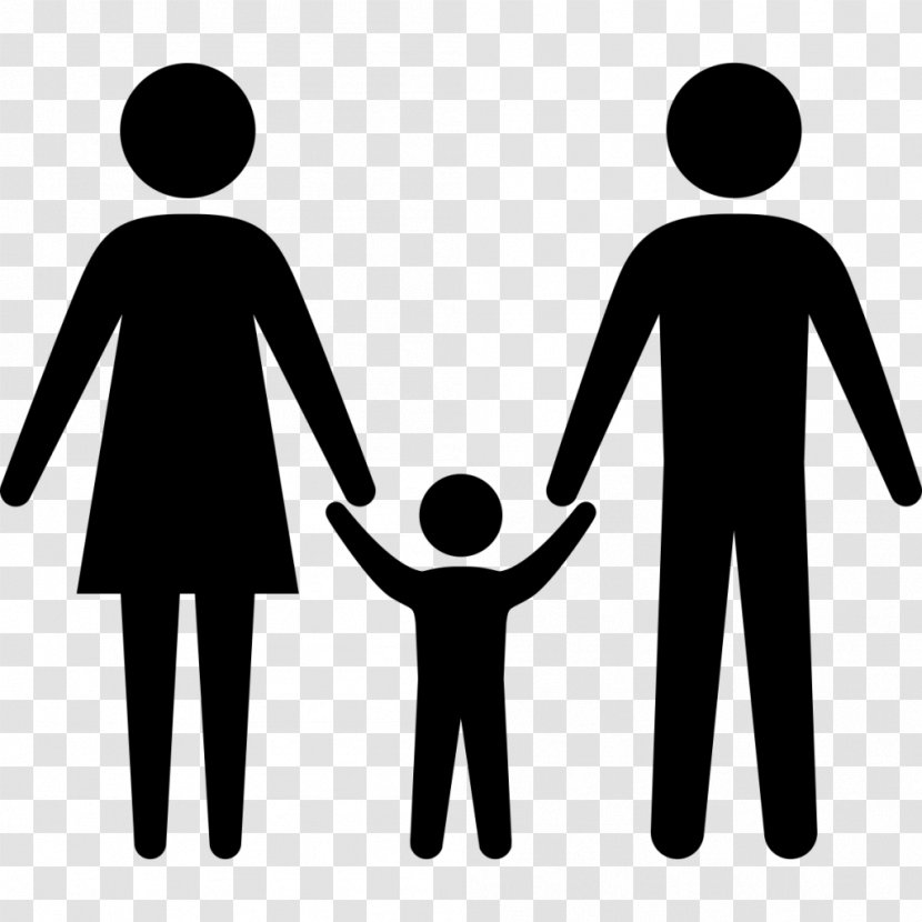 Family Silhouette Holding Hands Clip Art - Social Group Transparent PNG