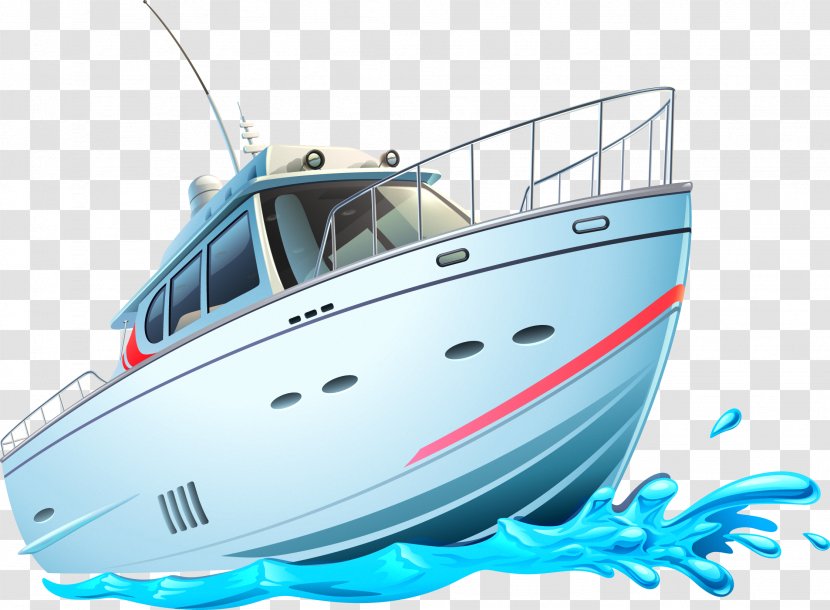 Motorboat Illustration - Picnic Boat - Cruises Transparent PNG