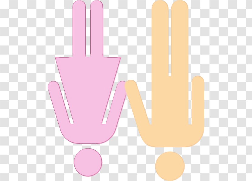 Pink Hand Clip Art Finger Gesture - Side Dish Transparent PNG