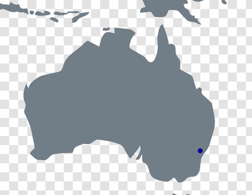 Australia Map Royalty-free - Black And White Transparent PNG