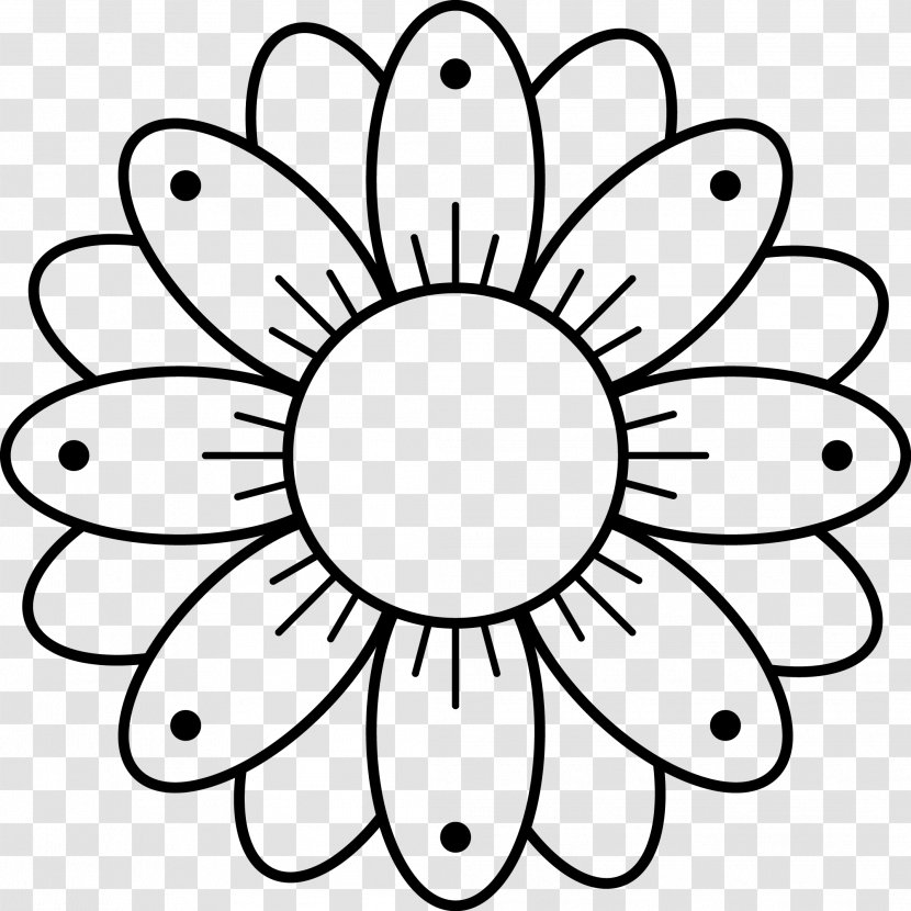 Sunflower Black And White - Daisy Family Smile Transparent PNG