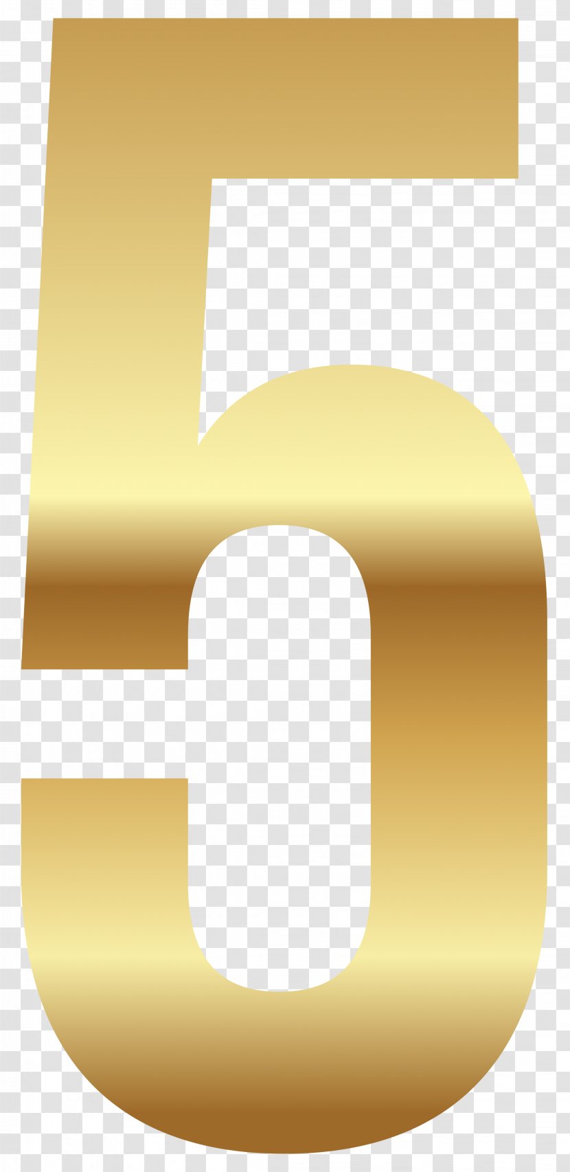 Number Clip Art - Gold Transparent PNG