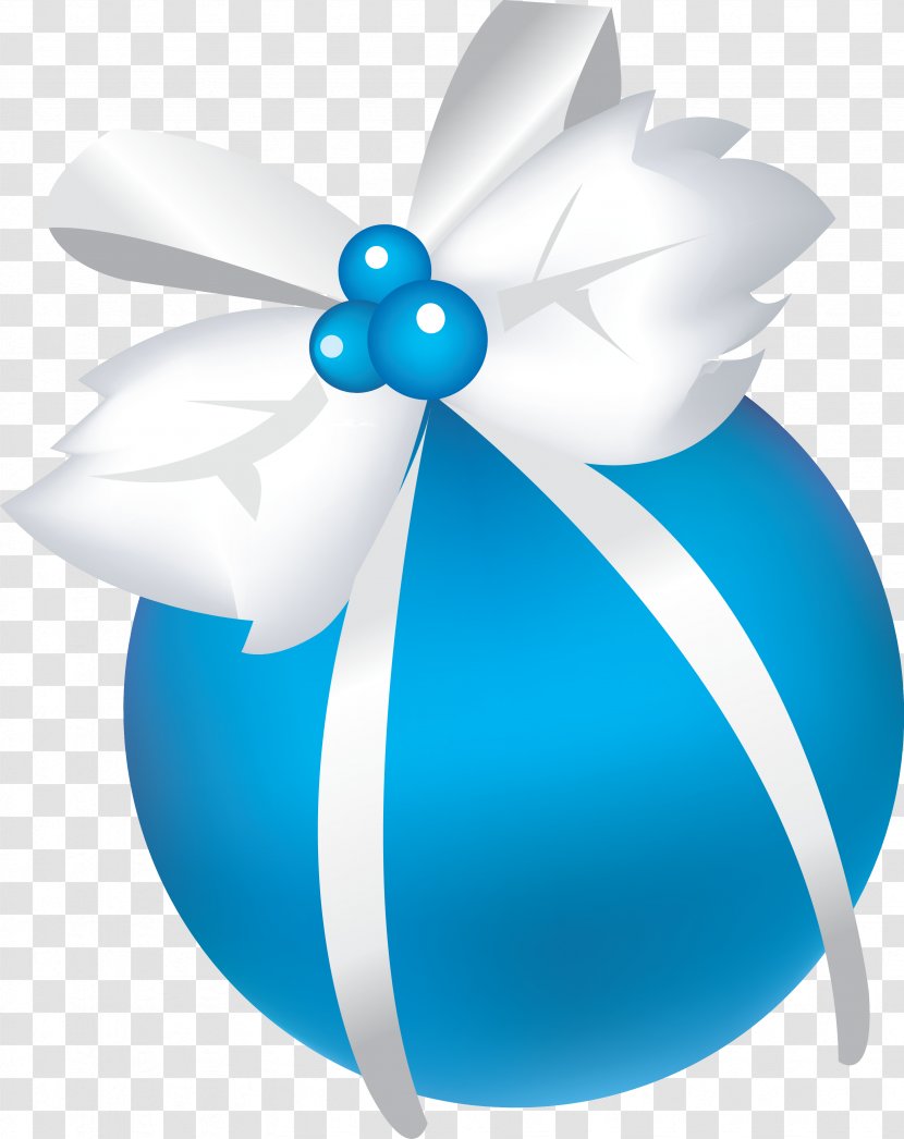 Drawing Christmas Ham Tree Gift - Blue - Pure Ball Transparent PNG