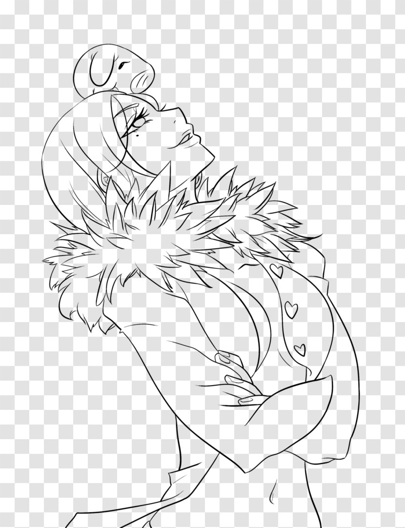 Line Art Drawing The Seven Deadly Sins - Flower - Frame Transparent PNG