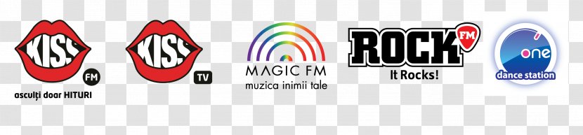 FM Broadcasting Romania Logo Brand Product - Text - Kiss Transparent PNG