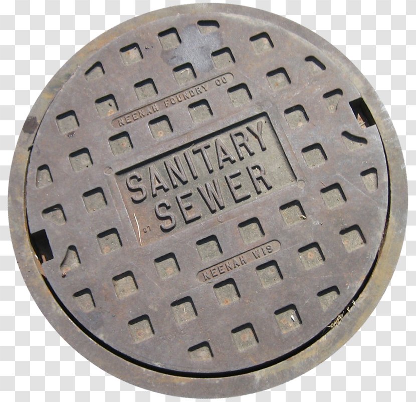 Manhole Cover Separative Sewer Street Light - Label - Sewage Transparent PNG