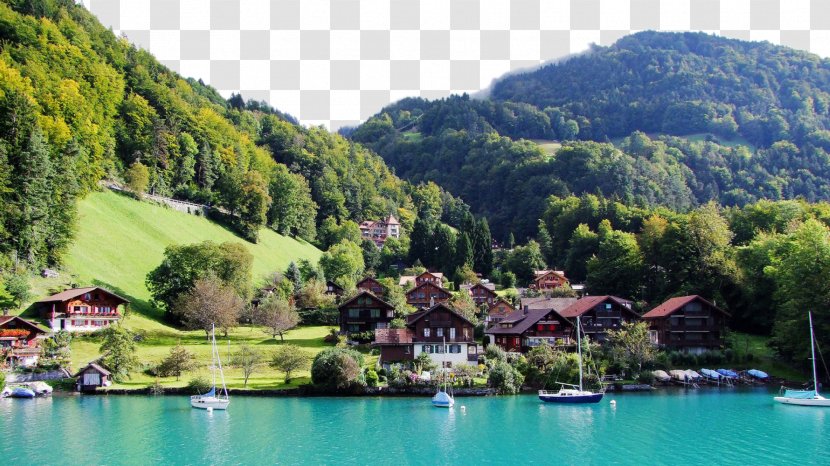 Lake Thun Lucerne Landscape Lac Dxe9 - Real Estate - Four Transparent PNG