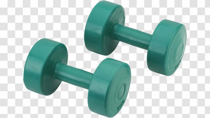 Dumbbell Exercise Equipment Sporting Goods Weight Training Amazon.com - Turquoise - Hantel Transparent PNG