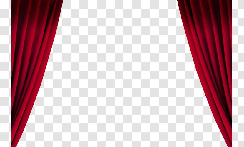 Theater Drapes And Stage Curtains Angle Theatre Pattern - Window Treatment - Simple Red Party Transparent PNG