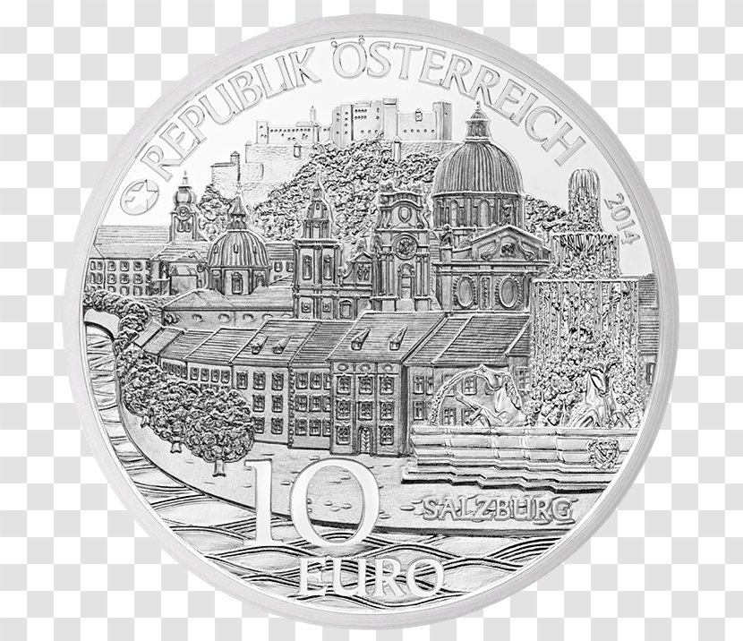 Austria 10 Euro Cent Coin Coins Silver - Dishware Transparent PNG
