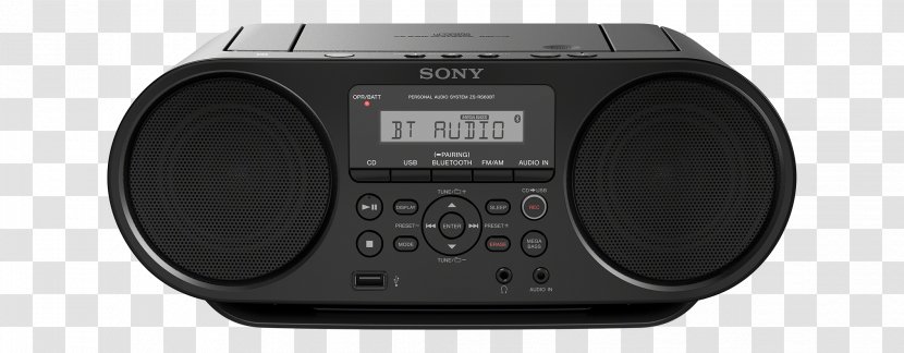 Boombox Sony Portable CD Player FM Broadcasting Compact Disc - Radio Transparent PNG
