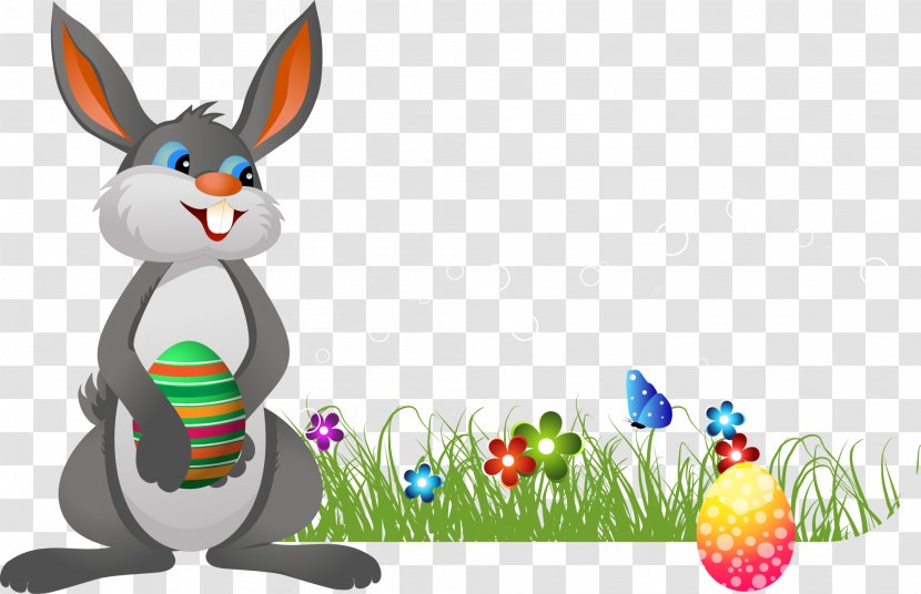 Easter Bunny Egg Hunt Clip Art - Hare - Animal Figure Transparent PNG