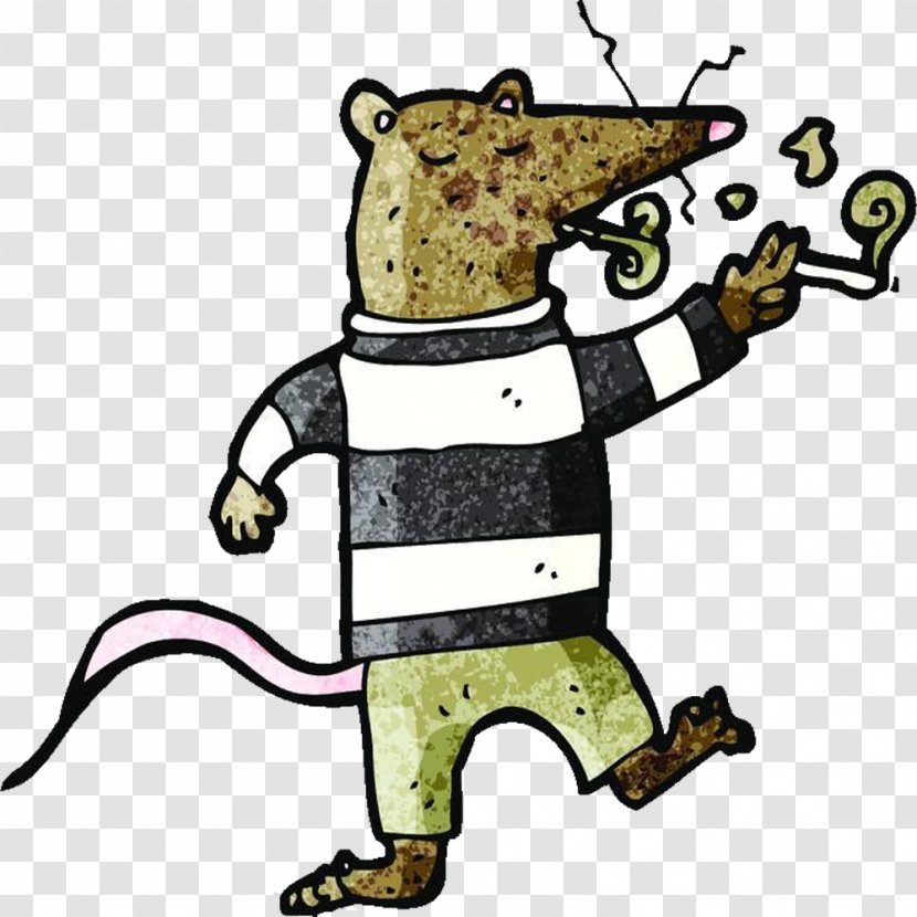 Rat Cartoon Stock Photography Royalty-free - Watercolor - Smoking Rats Transparent PNG