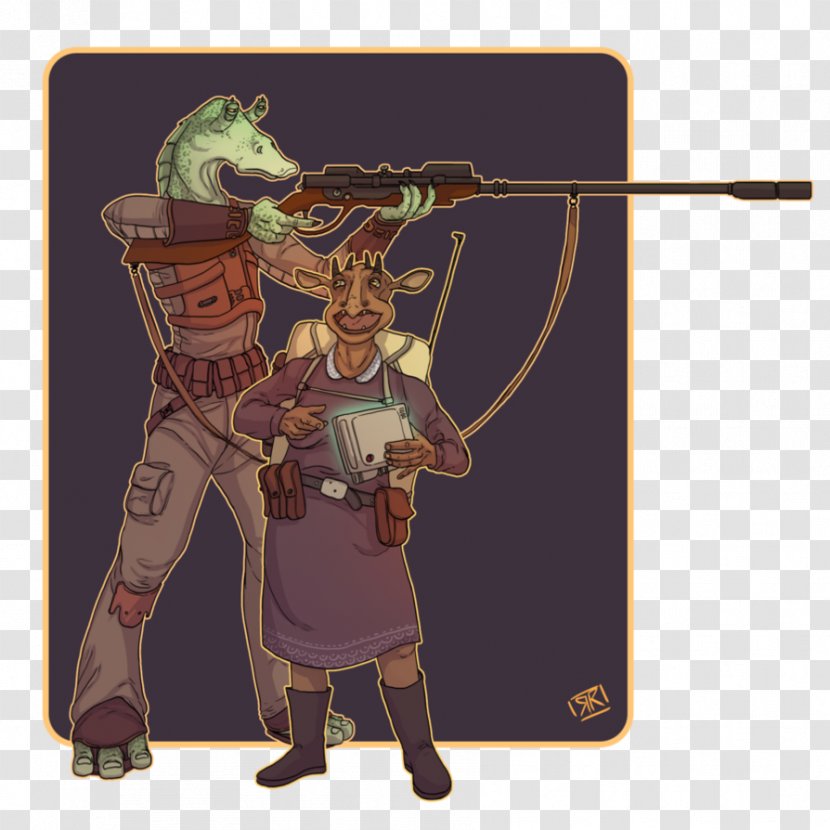 Bounty Hunter Hunting Gungan Drawing - Fiction Transparent PNG