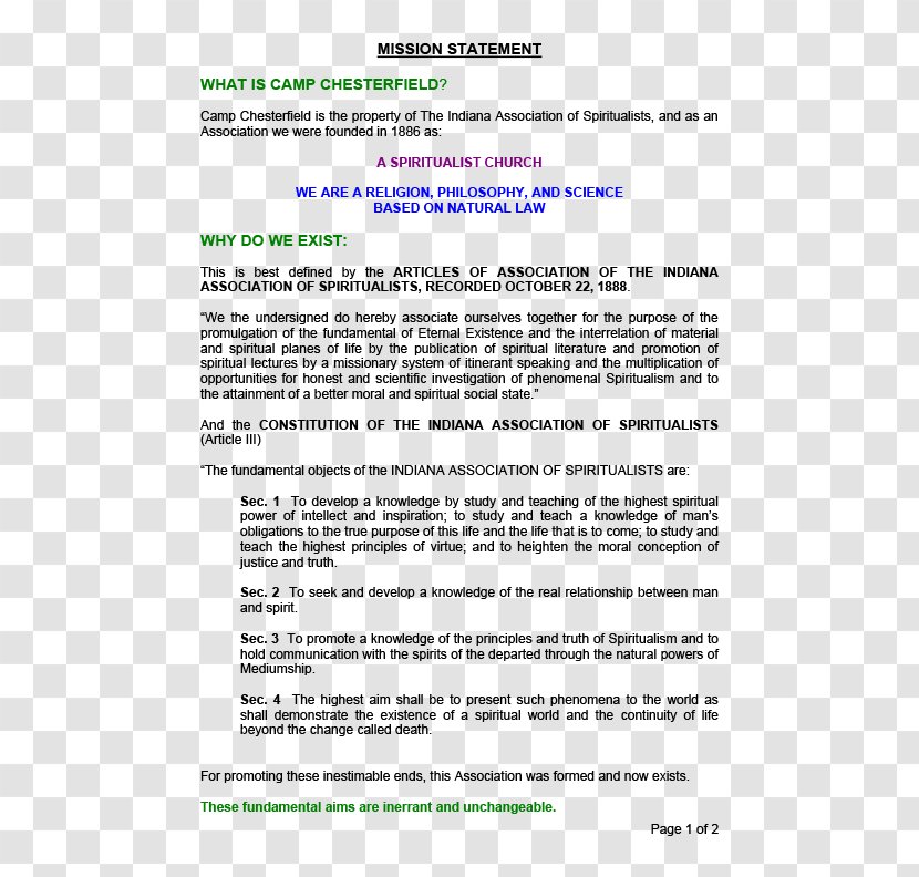 Camp Chesterfield Document Mission Statement Seminary Brochure Transparent PNG