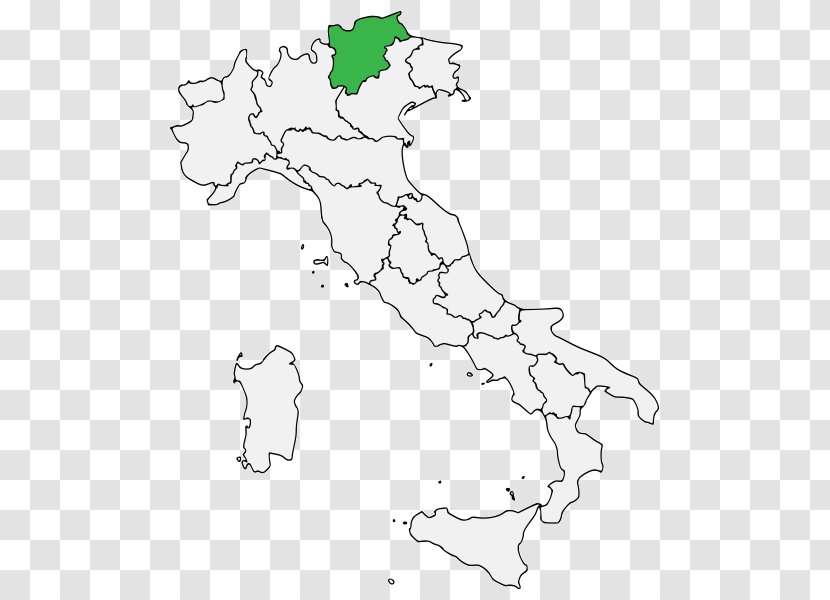 Regions Of Italy Blank Map Wine Clip Art - Monochrome Photography Transparent PNG