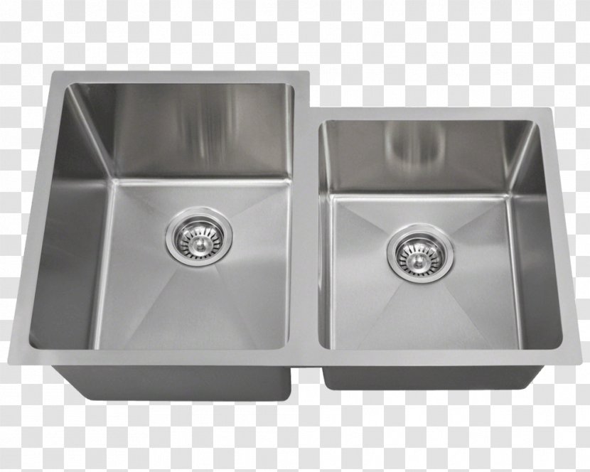Kitchen Sink Brushed Metal Stainless Steel MR Direct - Bowl Transparent PNG