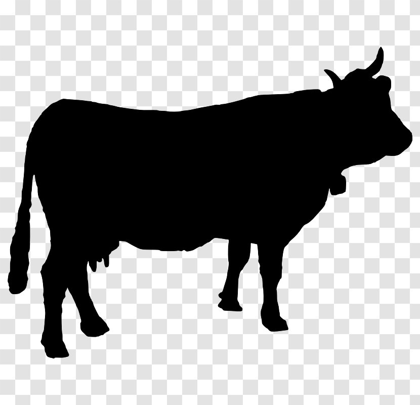 Holstein Friesian Cattle Silhouette Clip Art - Farm - Images People Transparent PNG