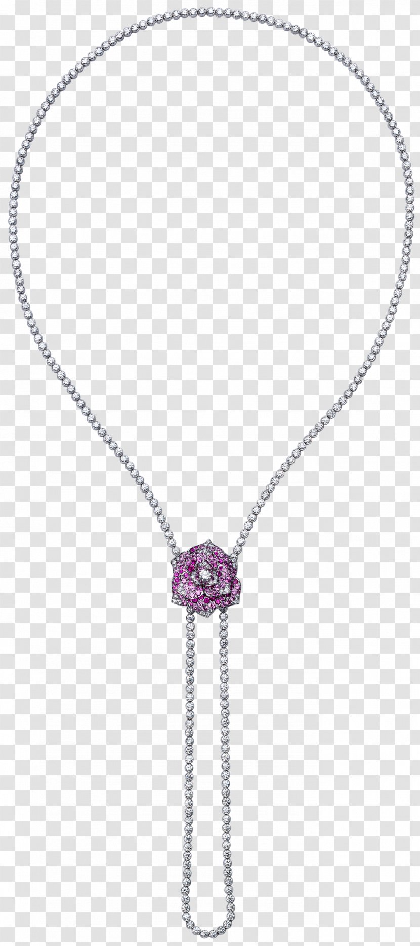Necklace Pendant Chain Jewellery Purple - Body Transparent PNG