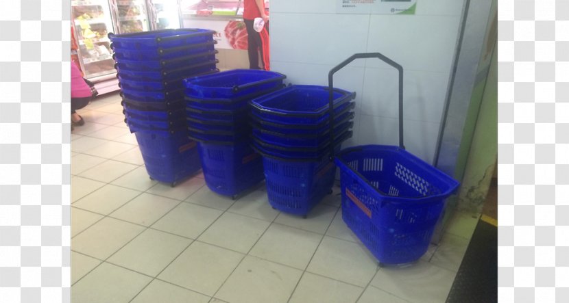 Plastic Shopping Cart Supermarket Basket - Cobalt Blue Transparent PNG