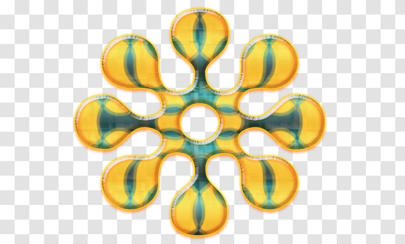 Symmetry Yellow Product Pattern Organism - Cross Transparent PNG