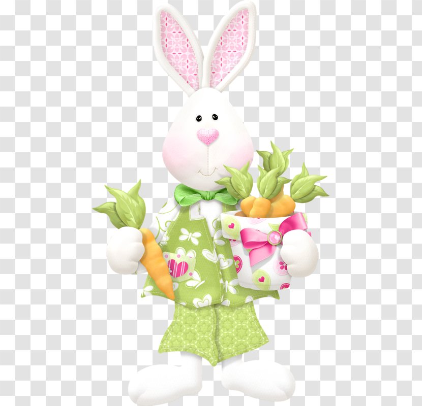 Easter Bunny European Rabbit Hare - Postcard - Ostern Osterhase Osterei Transparent PNG