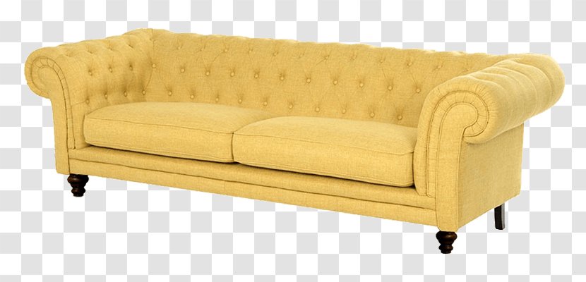 Couch Loveseat Textile Yellow Odda - Studio - Classical Decorative Material Transparent PNG