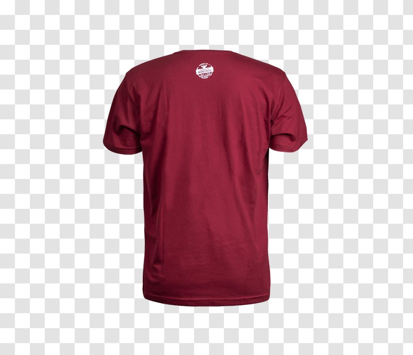 T-shirt Sleeve Neck Angle - Maroon - Bodybuilding Club Logo Transparent PNG