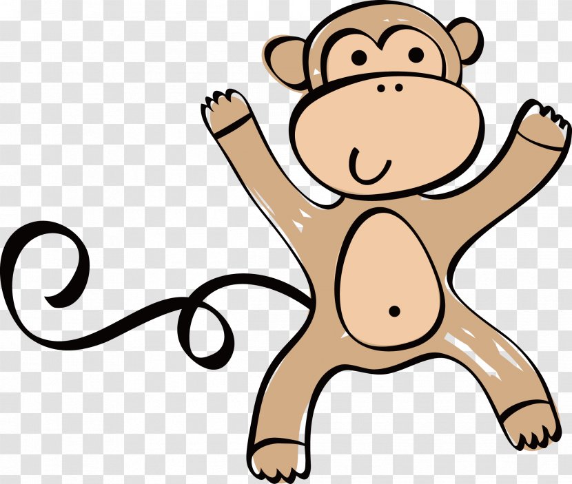 Monkey Human Behavior Clip Art - Primate - Vector Elements Transparent PNG