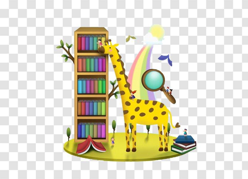 Northern Giraffe Illustration - Vertebrate - Bookshelves And Giraffes Transparent PNG