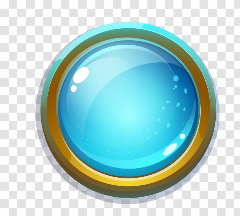Button Drops - Sphere - Aqua Transparent PNG