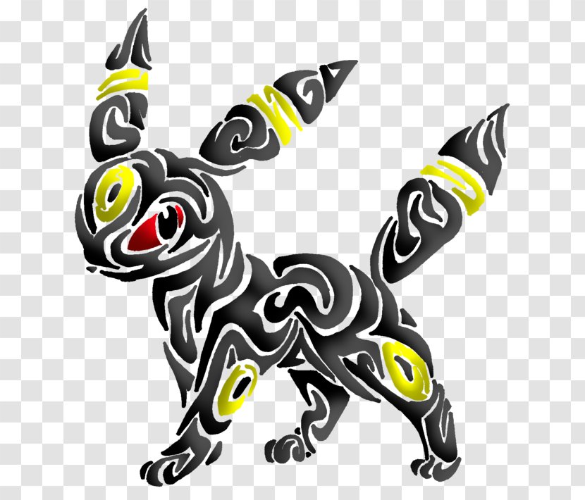 Pokémon Battle Revolution Umbreon Eevee - Small To Medium Sized Cats - Fox Tattoo Transparent PNG