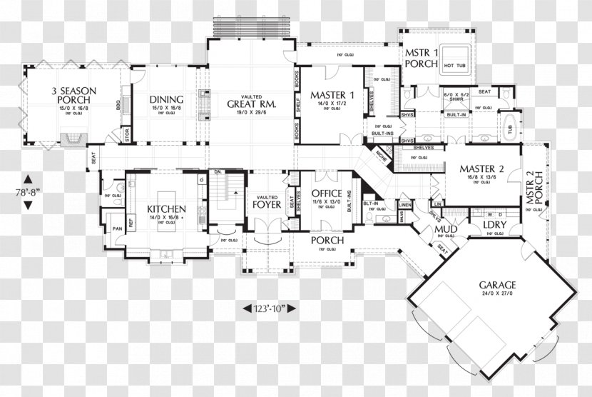 White House Plan Floor Interior Design Services - Splitlevel Home Transparent PNG