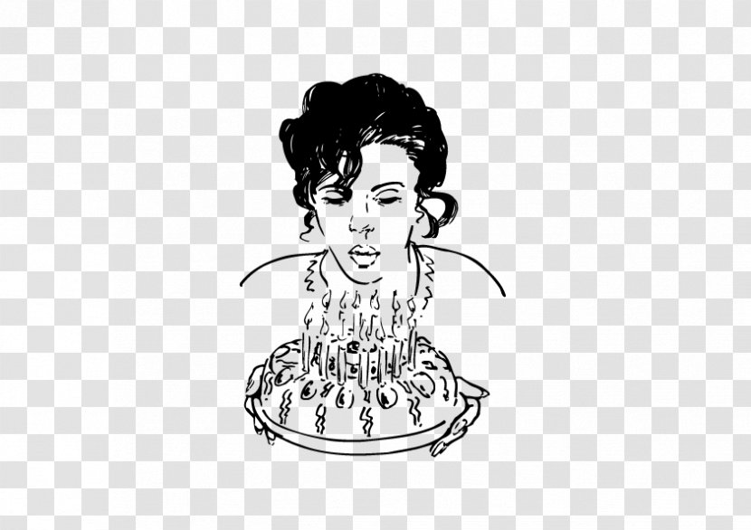 Black And White Birthday Cake Transparent PNG