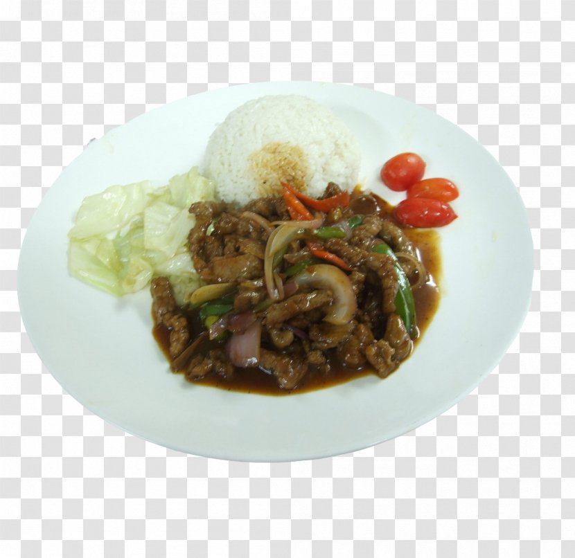 Asian Cuisine Mongolian Beef Hainanese Chicken Rice Fried Bell Pepper - Stir Frying - And With Onion Black Transparent PNG