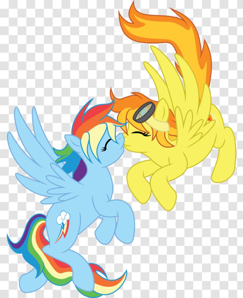 Pony Rainbow Dash Horse - Ship - Colored Mane Transparent PNG