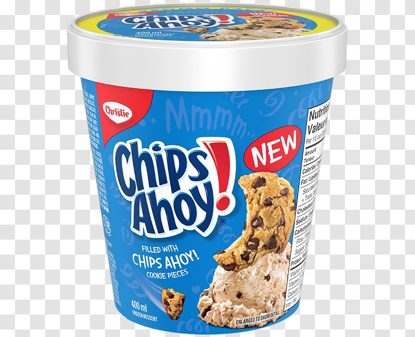 Ice Cream Chocolate Chip Cookie Smarties Chips Ahoy! - Biscuits Transparent PNG