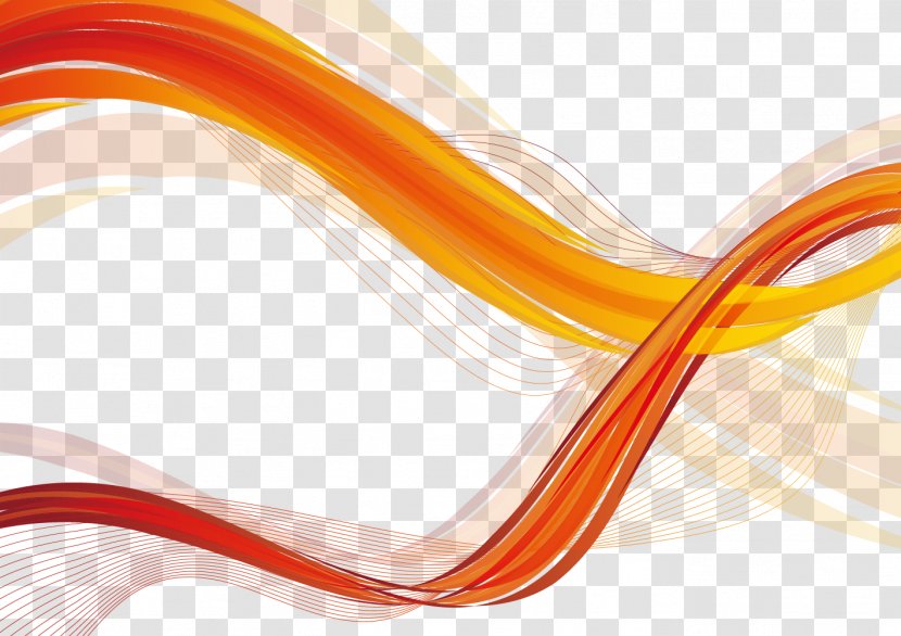 Curve Clip Art - Yellow - Red-orange Transparent PNG