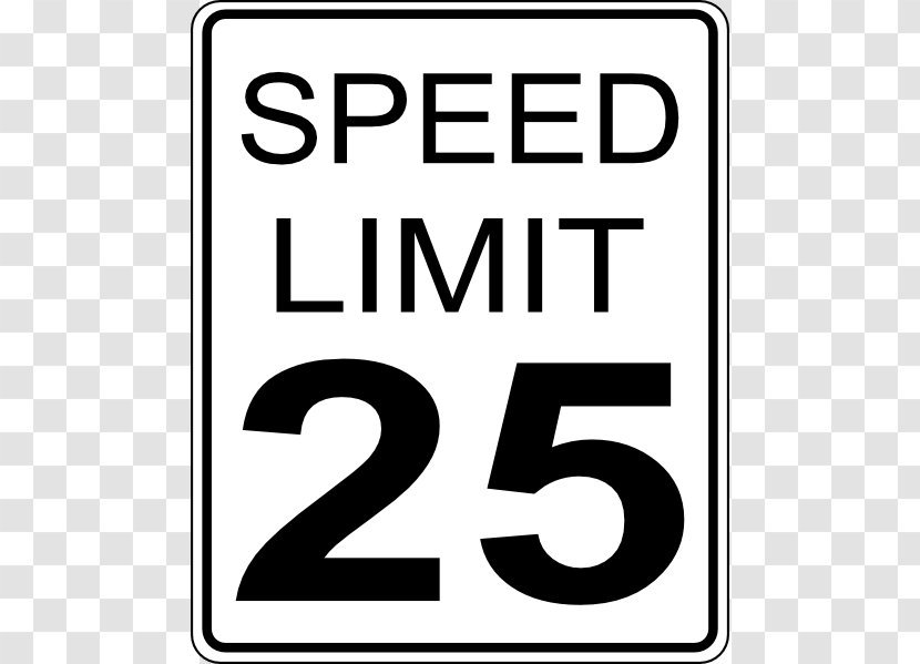 Speed Limit Traffic Sign Clip Art - Warning - Cliparts Transparent PNG