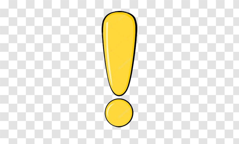 Exclamation Mark Yellow Cartoon - Cuteness - Cute Transparent PNG