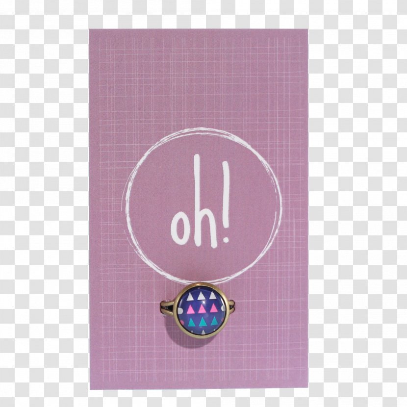 Earring Lilac Polka Dot Metal - Magenta - Ring Transparent PNG
