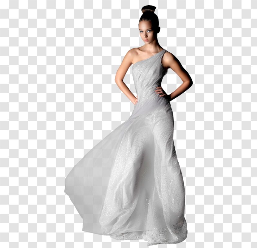 Wedding Dress Woman Evening Gown - Cartoon Transparent PNG