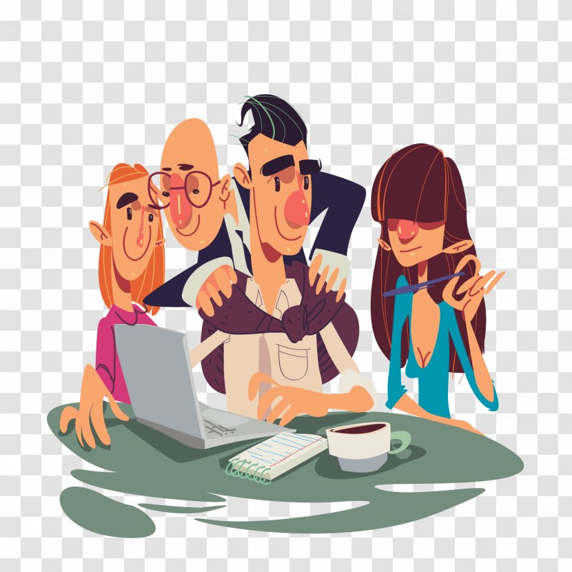 Euclidean Vector Cartoon Illustration - Gratis - Friends Dinner Transparent PNG